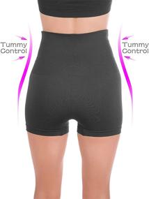 img 2 attached to 🏋️ Premium Tummy Control Fitness Running Bike Shorts for Women | Yoga Shorts