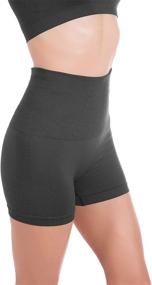 img 4 attached to 🏋️ Premium Tummy Control Fitness Running Bike Shorts for Women | Yoga Shorts