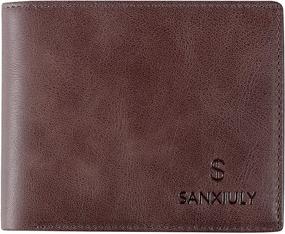 img 4 attached to SANXIULY Mens Genuine Leather Bifold Wallet Extra Capacity ID Window RFID Blocking Leather