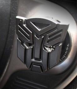 img 3 attached to 🚗 Autobot-Classic Black Transformers Car Engine One-Button Start Button Protective Cover - Ignition Stickers for Car Interior Modification, Key Ignition Switch Metal Decoration, and Push to Start Button