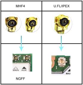 img 2 attached to 🔌 2-Pack RF Pigtail WiFi Antenna Extension Cable 0.81mm for M.2 Cards - UFL to SMA NGFF IPX MHF4 to RP SMA Female (Male pin), Ideal for PCI WiFi Card & Wireless Router, 2 inch (5 cm) Length