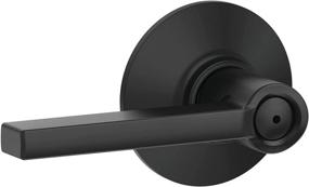 img 4 attached to 🚪 Schlage F40 V LAT 622 Latitude Door Lever Bed & Bath Privacy Lock, Matte Black - Standard: Superior Privacy and Style in Matte Black Finish