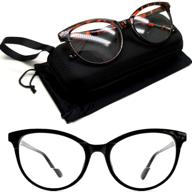 bifocal reading glasses for women with free storage case - 2-pack spring hinge clear lenses cat eyes readers (1.50, 1.75, 2.00, 2.50) logo