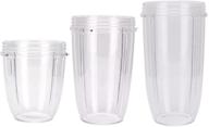 🥤 sduck replacement cup set for nutribullet - 32oz, 18oz, and 24oz sizes. compatible with nutri bullet 600w and 900w. includes 3 pcs/pack. logo