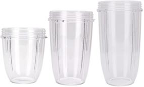 img 1 attached to 🥤 Sduck Replacement Cup Set for Nutribullet - 32oz, 18oz, and 24oz Sizes. Compatible with Nutri Bullet 600W and 900W. Includes 3 pcs/pack.