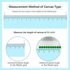 img 2 attached to 🎨 Набор для 5D бриллиантовой живописи с линейкой и 3 инструментами и 2 фиксаторами – DIY ленточная линейка для круглых и частичных бриллиантов. Включает в себя решетки 699, 599 и 520 различных стилей.