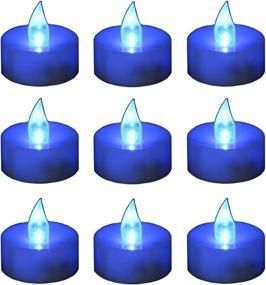 img 4 attached to 🕯️ Gedengni 12 Flameless Candles - Blue LED Flickering Tealights: Smokeless & Heat-Free, Batteries Included