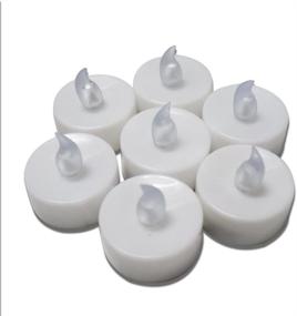 img 1 attached to 🕯️ Gedengni 12 Flameless Candles - Blue LED Flickering Tealights: Smokeless & Heat-Free, Batteries Included