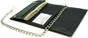 img 2 attached to 🧑 Trucker Men's Accessories: Stainless Steel Blocking Leather Checkbook Wallets, Card Cases & Money Organizers