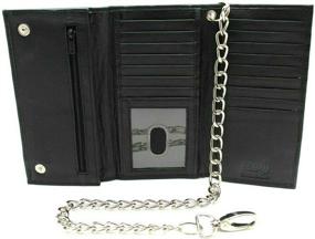 img 4 attached to 🧑 Trucker Men's Accessories: Stainless Steel Blocking Leather Checkbook Wallets, Card Cases & Money Organizers