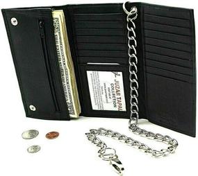 img 3 attached to 🧑 Trucker Men's Accessories: Stainless Steel Blocking Leather Checkbook Wallets, Card Cases & Money Organizers