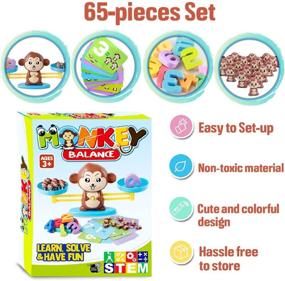 img 2 attached to CozyBomB Monkey Balance Counting Cool Math Games - STEM Toys for 3-5 🐵 Year Olds: A Fun and Educational Kindergarten Math Learning Material for Boys and Girls