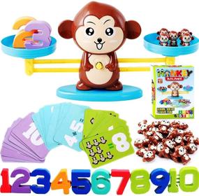 img 4 attached to CozyBomB Monkey Balance Counting Cool Math Games - STEM Toys for 3-5 🐵 Year Olds: A Fun and Educational Kindergarten Math Learning Material for Boys and Girls