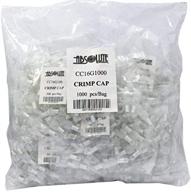 🎧 cc16g1000 white crimp caps for car audio and security installations - pack of 1000, 10 packs logo