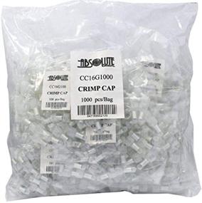 img 1 attached to 🎧 CC16G1000 White Crimp Caps for Car Audio and Security Installations - Pack of 1000, 10 Packs