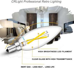 img 3 attached to 💡 2W 4000K Daylight White LED Candelabra Bulb by CRLight