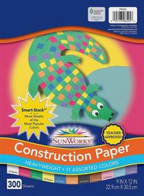 img 3 attached to 📝 SunWorks Construction Paper: 11 Assorted Colors, 9&quot; x 12&quot; | 300 Sheets Available