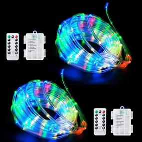 img 4 attached to 🌈 Enhance Your Outdoor Décor with NBJ LED Rope Lights: Color Changing, Battery Operated, Waterproof, Dimmable and Remote-Controlled