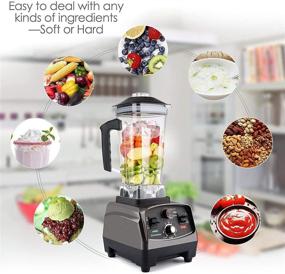 img 4 attached to 🥤 BATEERUN Professional Countertop Blender: 2200W High Speed Smoothie Maker with Timer, 68OZ BPA-Free Jar