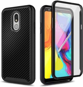 img 3 attached to 📱 E-Began LG Stylo 5 Case with Built-In Screen Protector - Full-Body Protection, Shockproof Carbon Fiber Design