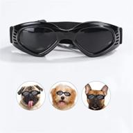 🐶 nvted dog goggles dog sunglasses, foldable pet sunglasses with adjustable eyewear for uv protection, suitable for small-medium cats and dogs (black) логотип