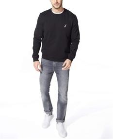 img 3 attached to 👕 Nautica Men's Cozy Crew Neck Fleece Sweatshirt: Ultimate Comfort and Style