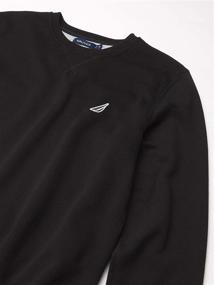 img 1 attached to 👕 Nautica Men's Cozy Crew Neck Fleece Sweatshirt: Ultimate Comfort and Style