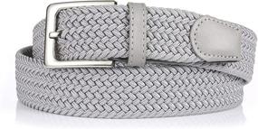 img 3 attached to 👔 Versatile BSLLNEK Elastic Braided Stretch Medium Men's Belt: Perfect Accessory for Flexibility and Style