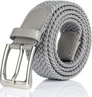 👔 versatile bsllnek elastic braided stretch medium men's belt: perfect accessory for flexibility and style logo