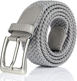 img 4 attached to 👔 Versatile BSLLNEK Elastic Braided Stretch Medium Men's Belt: Perfect Accessory for Flexibility and Style