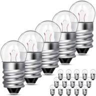 💡 20 pieces e10 miniature screw base light bulbs - replacement e10 mini bulbs for physical electrical experiments - screw base indicator light incandescent bulb (6v, 0.5a) logo