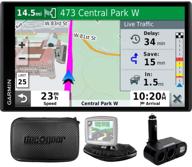 гармин 010-n2038-02 drivesmart 65t gps-навигатор (обновленный) набор: двойная электронная многофункциональная автомобильная розетка dc12v/24v, универсальный взвешенный и футляр deco gear hard eva с молнией логотип