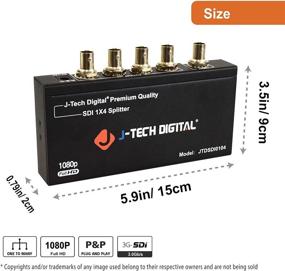 img 3 attached to 🔁 J-Tech Digital Premium Quality SDI Splitter 1x4: High-Performance Solution for SD-SDI, HD-SDI, 3G-SDI with Long-Distance Support (1320 Ft)!
