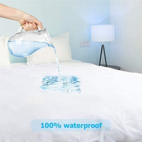 img 3 attached to 🛏️ Full Size iCover Waterproof Mattress Protector - Breathable, Five-Sided Mattress Cover with Elastic Band - Machine Washable