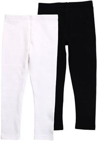 img 4 attached to 👧 Yellow Girls' Clothing: Benetia Cotton Leggings for Girls