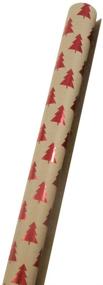 img 3 attached to 🎁 JAM PAPER Christmas Kraft Wrapping Paper - 25 Sq Ft - Red Trees on Brown Kraft Paper - Individual Roll