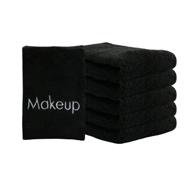 🧖 efficient arkwright microfiber makeup remover cloths - 13x13 size, 6-pack set, black color - soft coral fleece washcloths for effective makeup removal logo