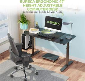 img 3 attached to 🖥️ 47x23 Inch Height Adjustable Computer Desk by Eureka Ergonomic with Free Mouse Pad - Ideal for Gaming, Working, and Spacious Office Workstation - Heavy Duty Design