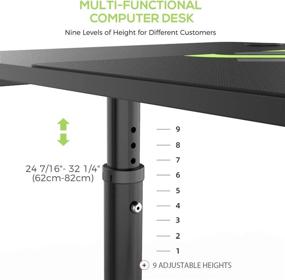 img 1 attached to 🖥️ 47x23 Inch Height Adjustable Computer Desk by Eureka Ergonomic with Free Mouse Pad - Ideal for Gaming, Working, and Spacious Office Workstation - Heavy Duty Design