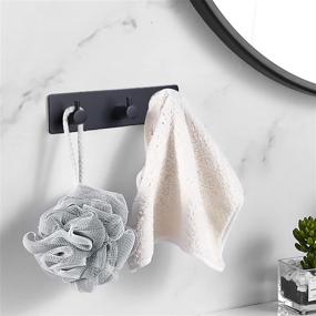 img 2 attached to Stylish Black Wall Mounted Key Holder with 3 Hooks - Organize Keys in Entryway, Kitchen, Bedroom, and Bathroom