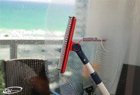 img 3 attached to 🧼 DSV Standard Professional Window Squeegee with Telescopic Extension Pole - 2-in-1 Sponge and Soft Rubber Strip for Effortless Cleaning From Multiple Angles