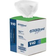 🧻 taskbrand n-v040cgw center pull wipers, white, 10x12 (200 count) - high-quality cleaning towels for versatile applications logo