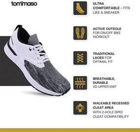 img 3 attached to 👟 Tommaso Capri Knit Women's SPD Compatible Indoor Cycling Shoe Bundle - White, Grey, Black, Pink