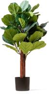 la jolie muse artificial fiddle leaf fig tree in pot, 3 feet faux topiary tree for modern home decor, indoor fake plant логотип