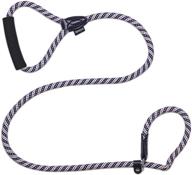 🐕 5 feet slip lead dog leash - no choke, strong braided rope slip-on training leash - ideal for large, medium, small dogs - comfortable padded handle - perfect for puppy obedience recall training lead logo