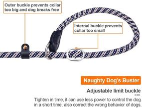 img 3 attached to 🐕 5 Feet Slip Lead Dog Leash - No Choke, Strong Braided Rope Slip-on Training Leash - Ideal for Large, Medium, Small Dogs - Comfortable Padded Handle - Perfect for Puppy Obedience Recall Training Lead