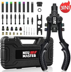 img 4 attached to 🔧 NEU MASTER 3-in-1 Rivet Nut Tool Set with 50 Rivets, 60 Rivet Nuts, 6 Metric and SAE Mandrels, 2 Reaming Mandrels, and Carrying Case - Professional Rivet Gun Hand Riveter Nut Setter Kit