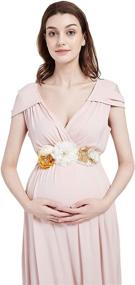 img 3 attached to Pregnant Wedding Bridal Applique Maternity Women's Accessories