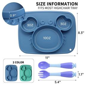 img 3 attached to 🍽️ ME FAN Baby Plates Divided Bendable Kids' Home Store: Innovative Mealtime Solution for Parents