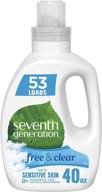 🧺 seventh generation stain fighting concentrated laundry detergent, free & clear unscented, 40 oz (53 loads) logo